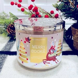 Merry Cookie 3 Wick Candle Bath & Body Works